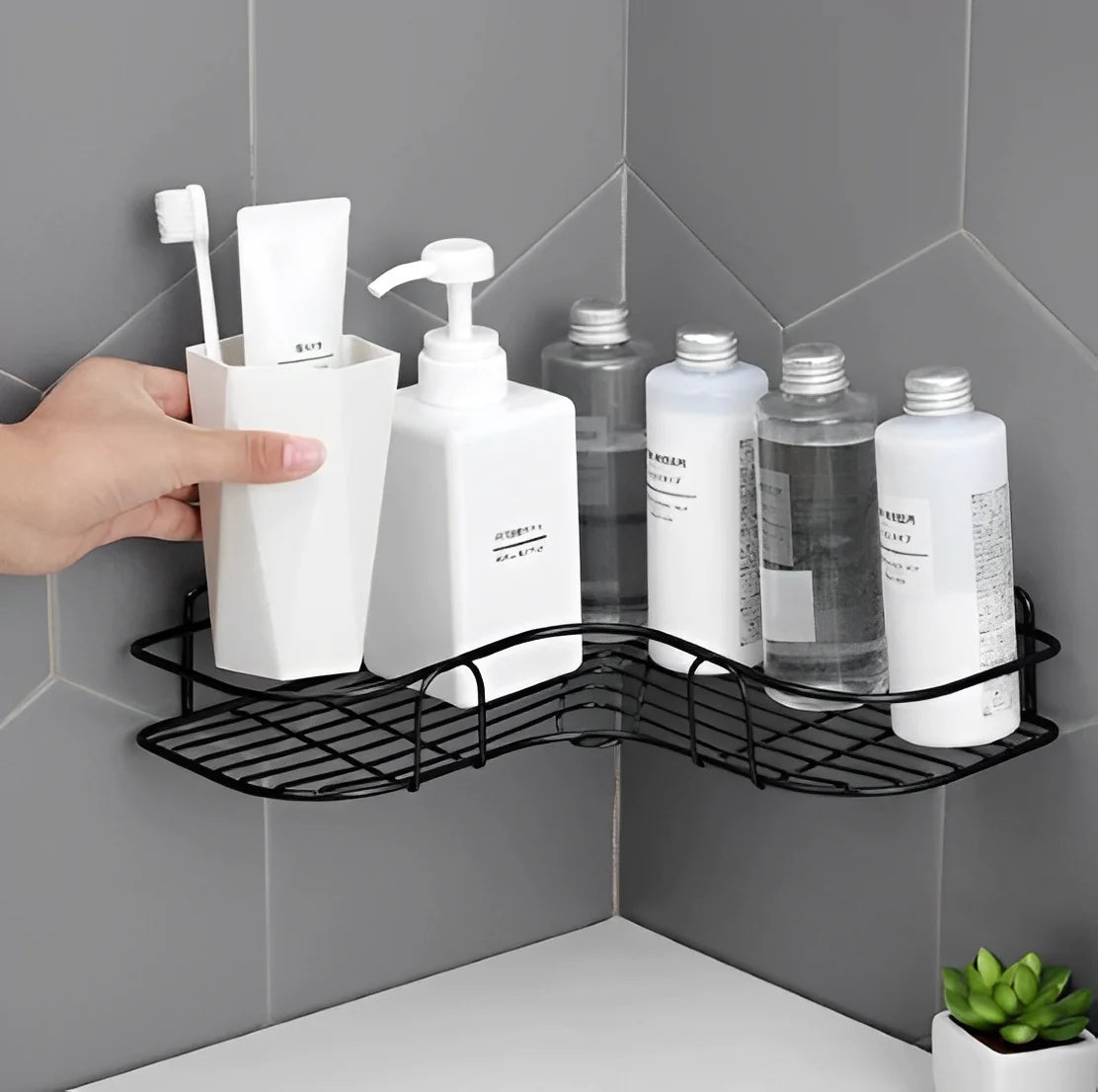 Kit de 2 Repisas Adhesivas para Shampoo y Jabón