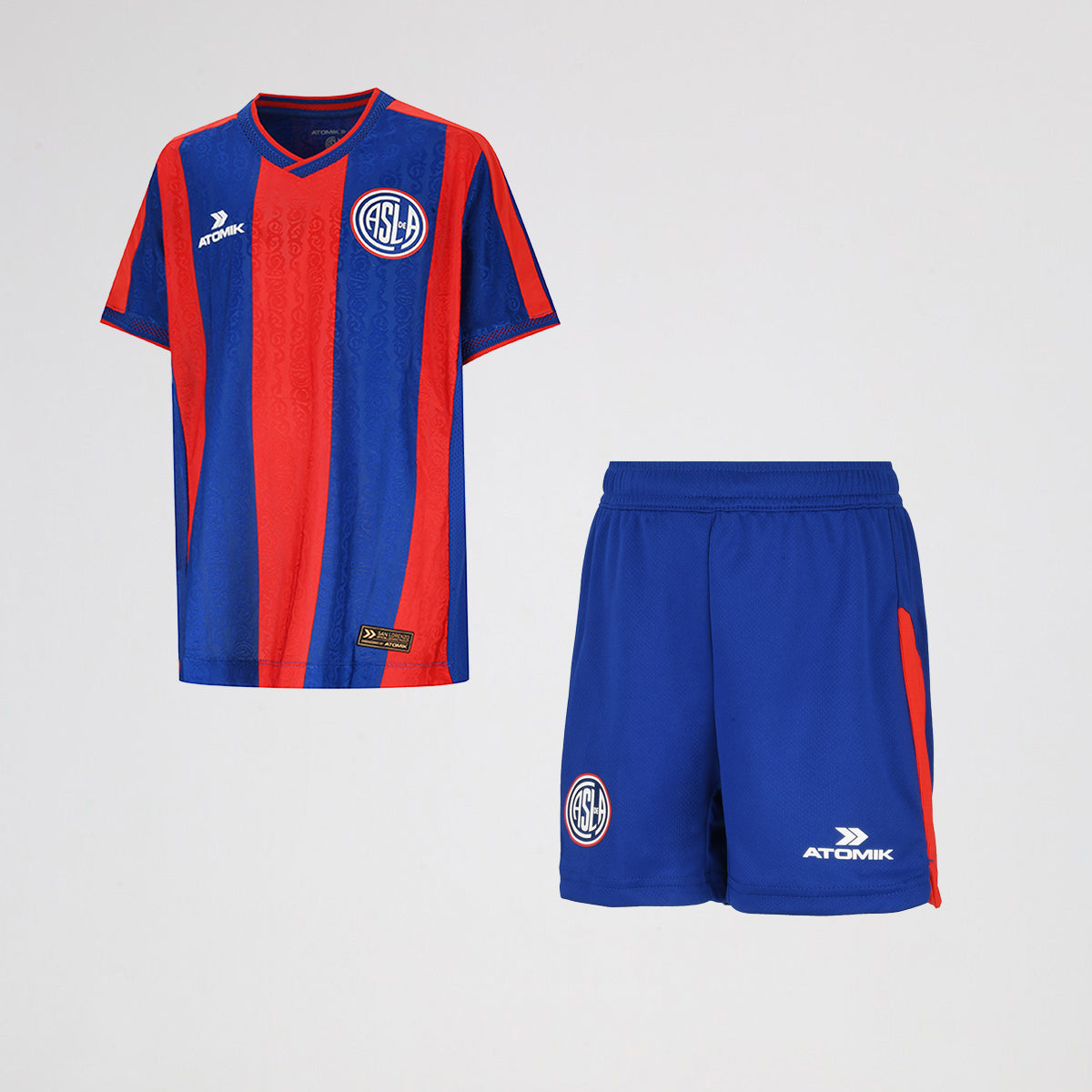 Conjunto San Lorenzo Atomik Titular Mini 2026 Infantil