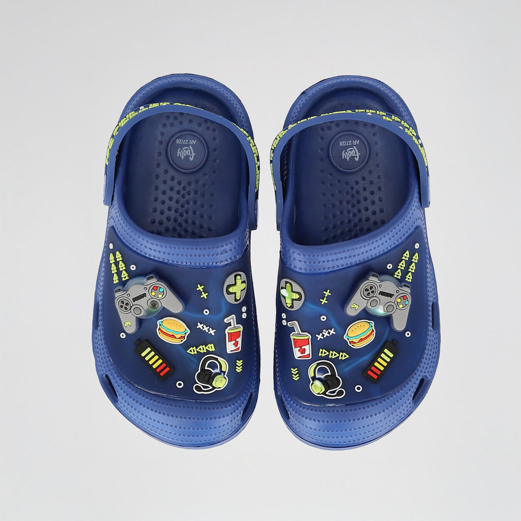 Zuecos Footy Gamer Con Luz Infantil