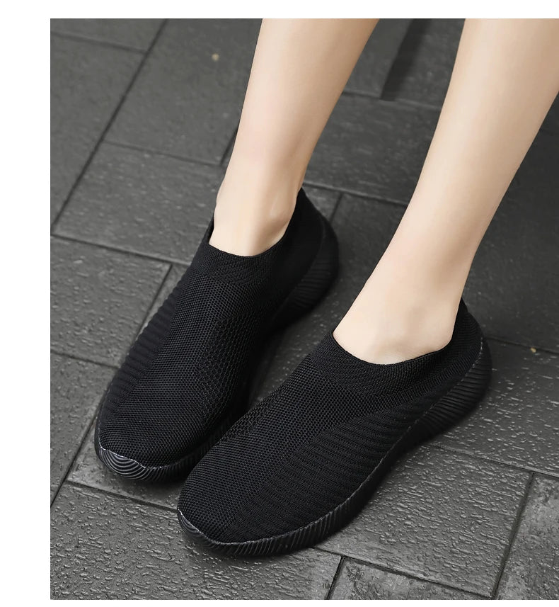 Zapatillas Slip-On de Mujer con Banda Elástica y Plantilla EVA