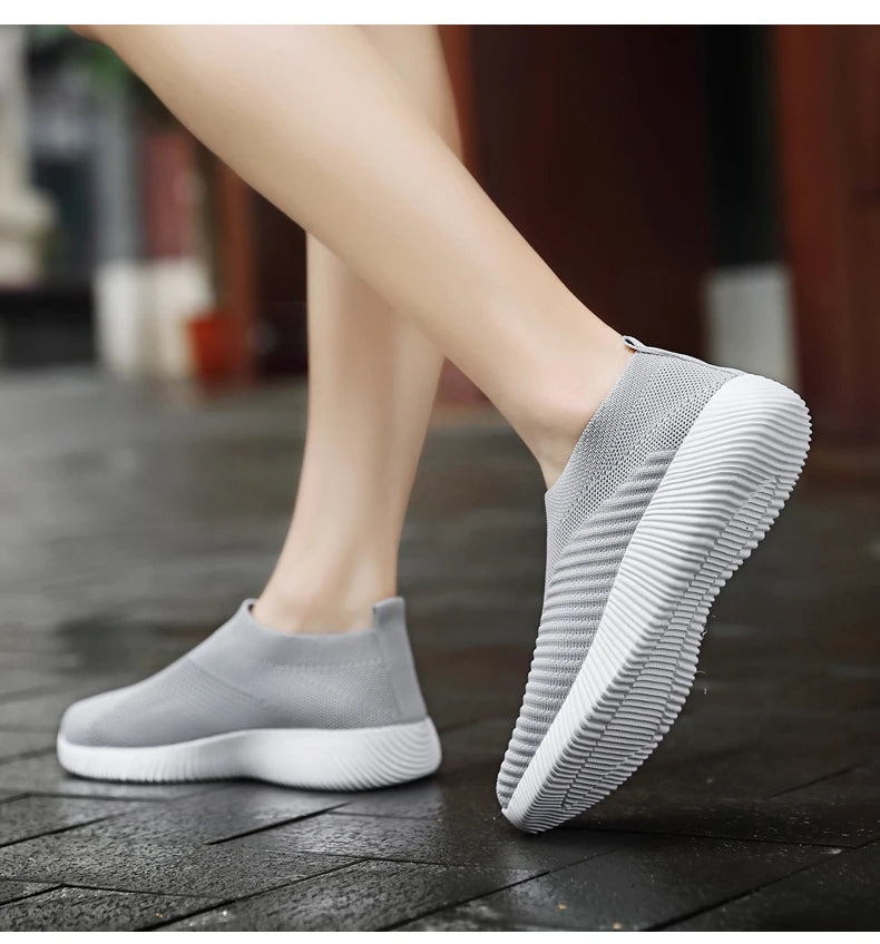 Zapatillas Slip-On de Mujer con Banda Elástica y Plantilla EVA