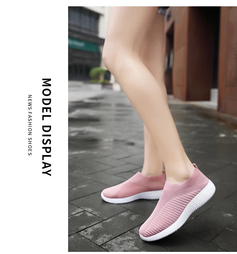 Zapatillas Slip-On de Mujer con Banda Elástica y Plantilla EVA