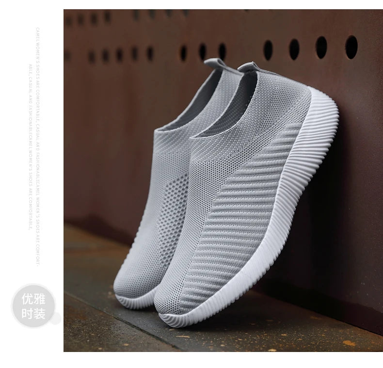 Zapatillas Slip-On de Mujer con Banda Elástica y Plantilla EVA