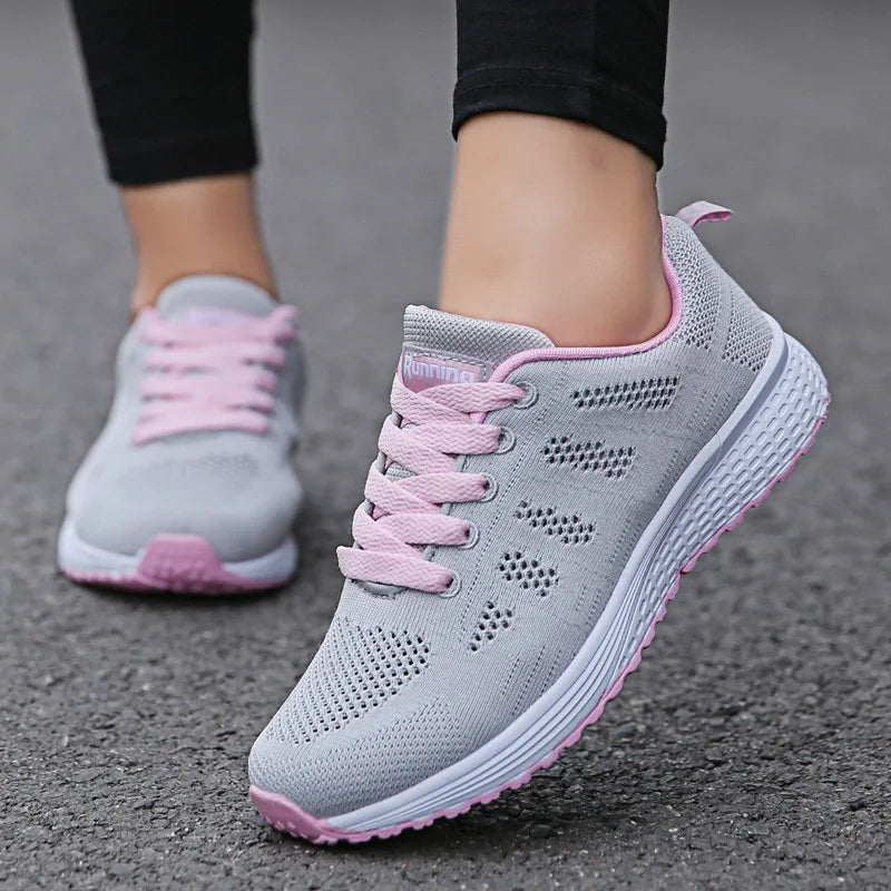 Zapatillas Deportivas de Mujer en Malla Transpirable y Liviana