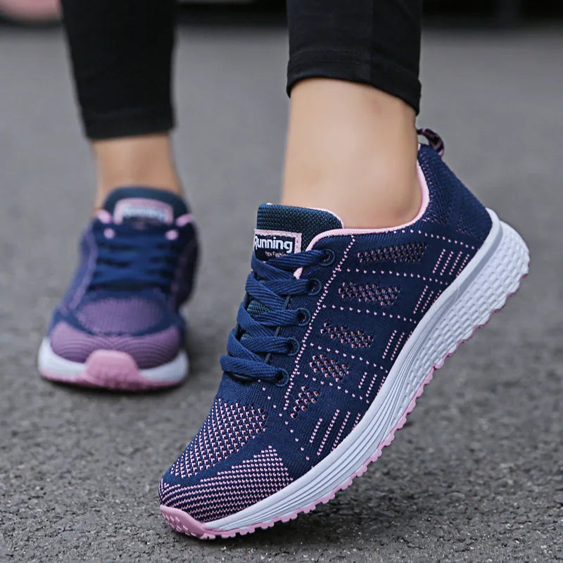 Zapatillas Deportivas de Mujer en Malla Transpirable y Liviana