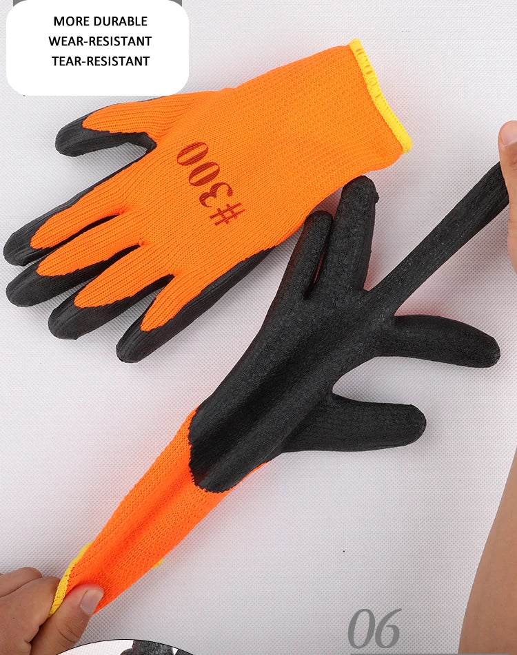 Guantes de jardinería y trabajo para clima frío con agarre de látex