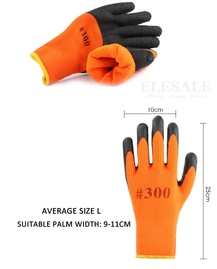 Guantes de jardinería y trabajo para clima frío con agarre de látex