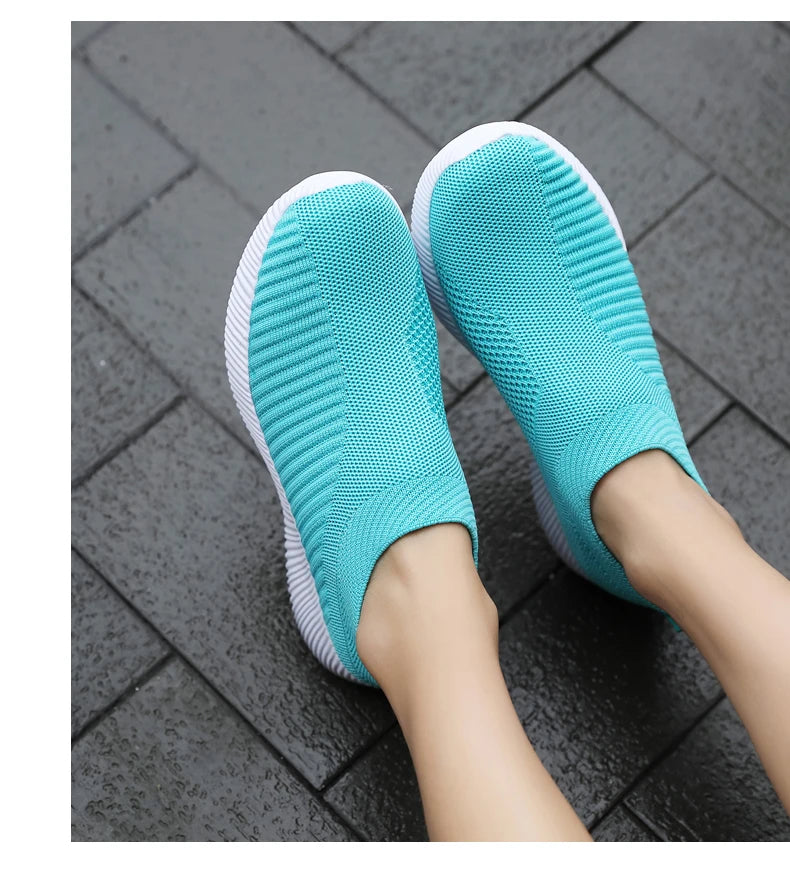 Zapatillas Slip-On de Mujer con Banda Elástica y Plantilla EVA