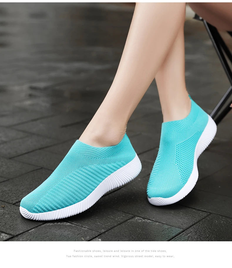 Zapatillas Slip-On de Mujer con Banda Elástica y Plantilla EVA