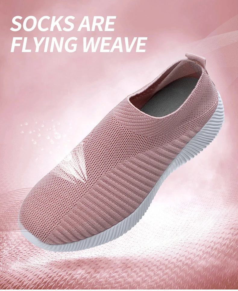 Zapatillas Slip-On de Mujer con Banda Elástica y Plantilla EVA