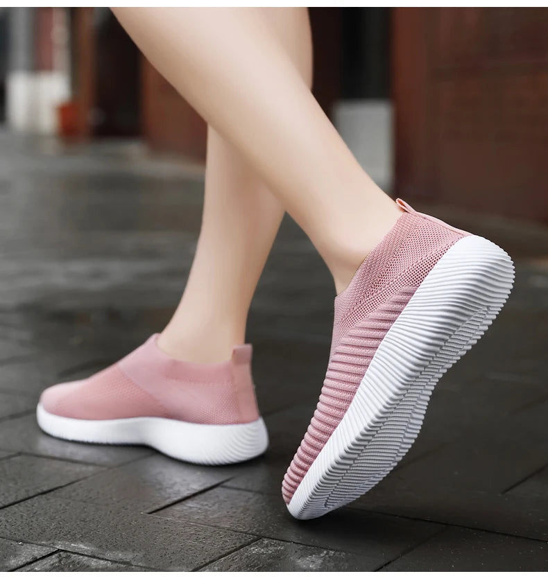 Zapatillas Slip-On de Mujer con Banda Elástica y Plantilla EVA