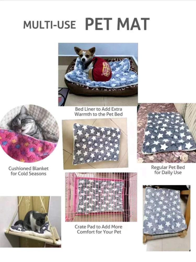 Colchoneta Acolchada Cálida y Suave para Gatos y Perros Pequeños y Medianos