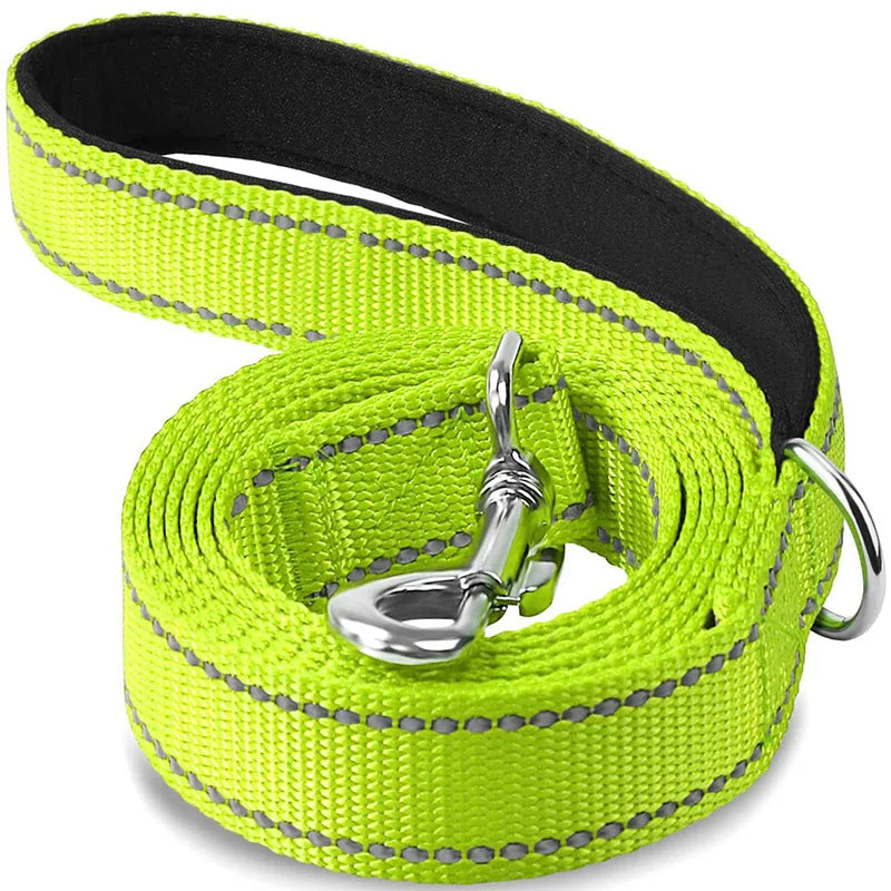 Correa para Perro Reflectante con Cinta de Seguridad para Paseo y Entrenamiento