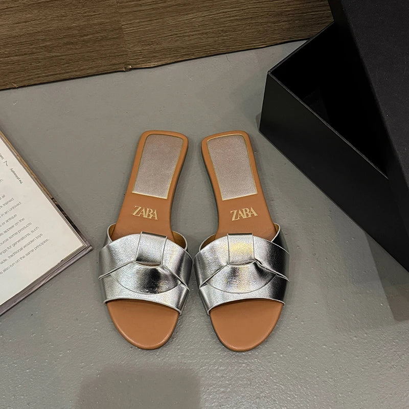 Sandalias Slide de Mujer Color Liso Verano