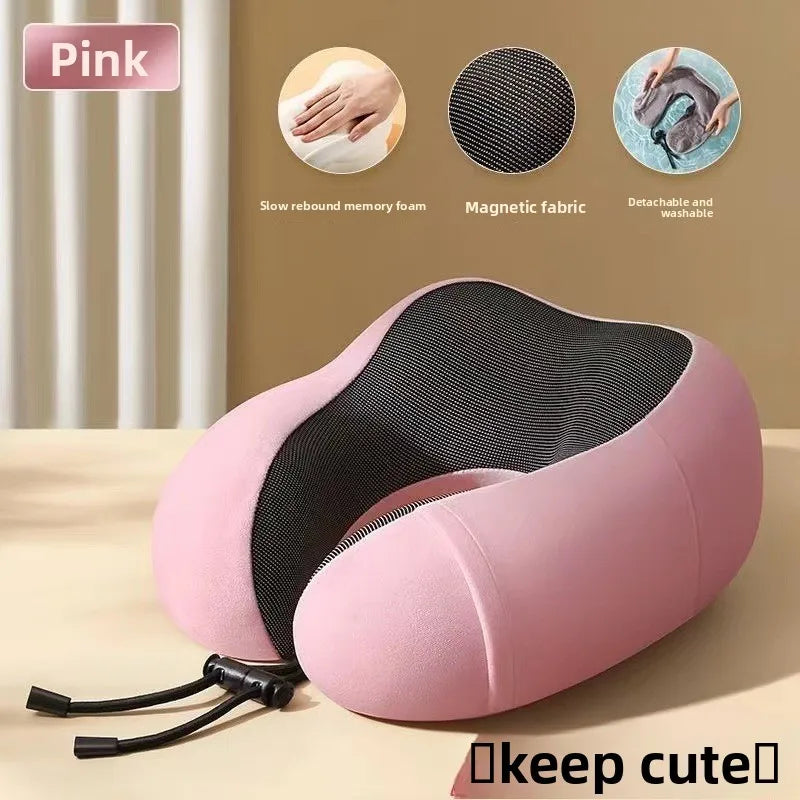 Almohada de Viaje en U de Espuma con Memoria para Cuello