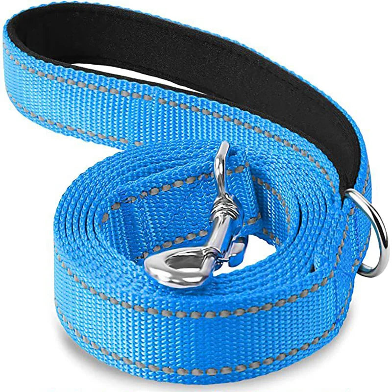 Correa para Perro Reflectante con Cinta de Seguridad para Paseo y Entrenamiento