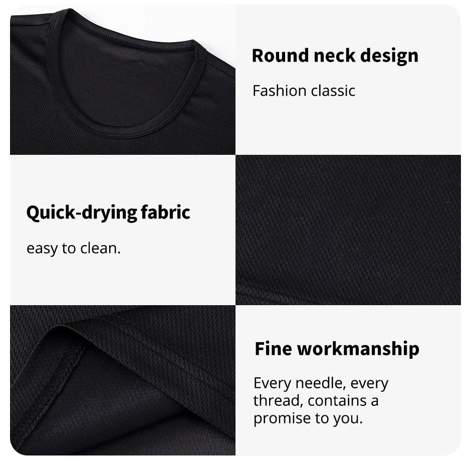 Conjunto deportivo de remera y short para hombre, secado rápido - talles grandes
