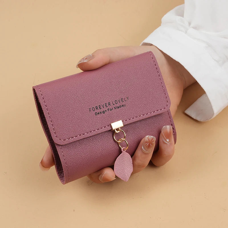 Billetera Trifold para Mujer con Monedero y Tarjetero Minimalista