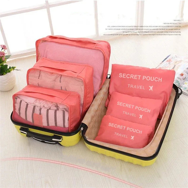 Set de 6 Organizadores de Valija para Ropa y Calzado