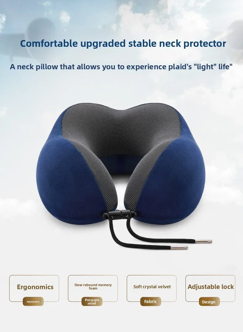 Almohada de Viaje en U de Espuma con Memoria para Cuello
