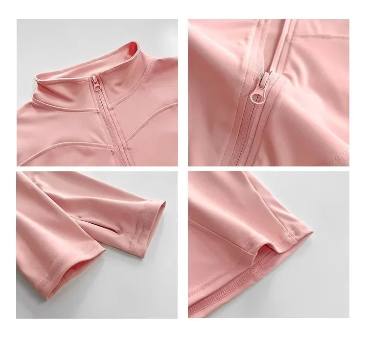 Campera Deportiva Mujer Slim Fit con Cierre y Secado Rápido