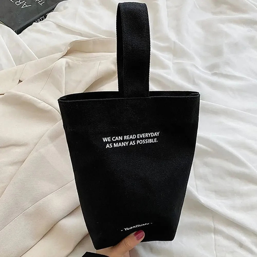 Bandolera de Lona Gran Capacidad con Diseño de Letras