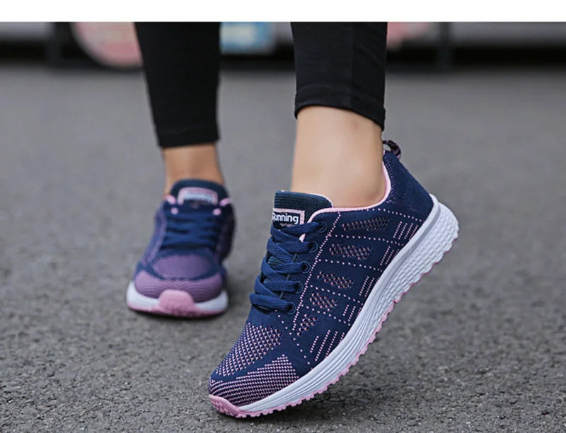 Zapatillas Deportivas de Mujer en Malla Transpirable y Liviana