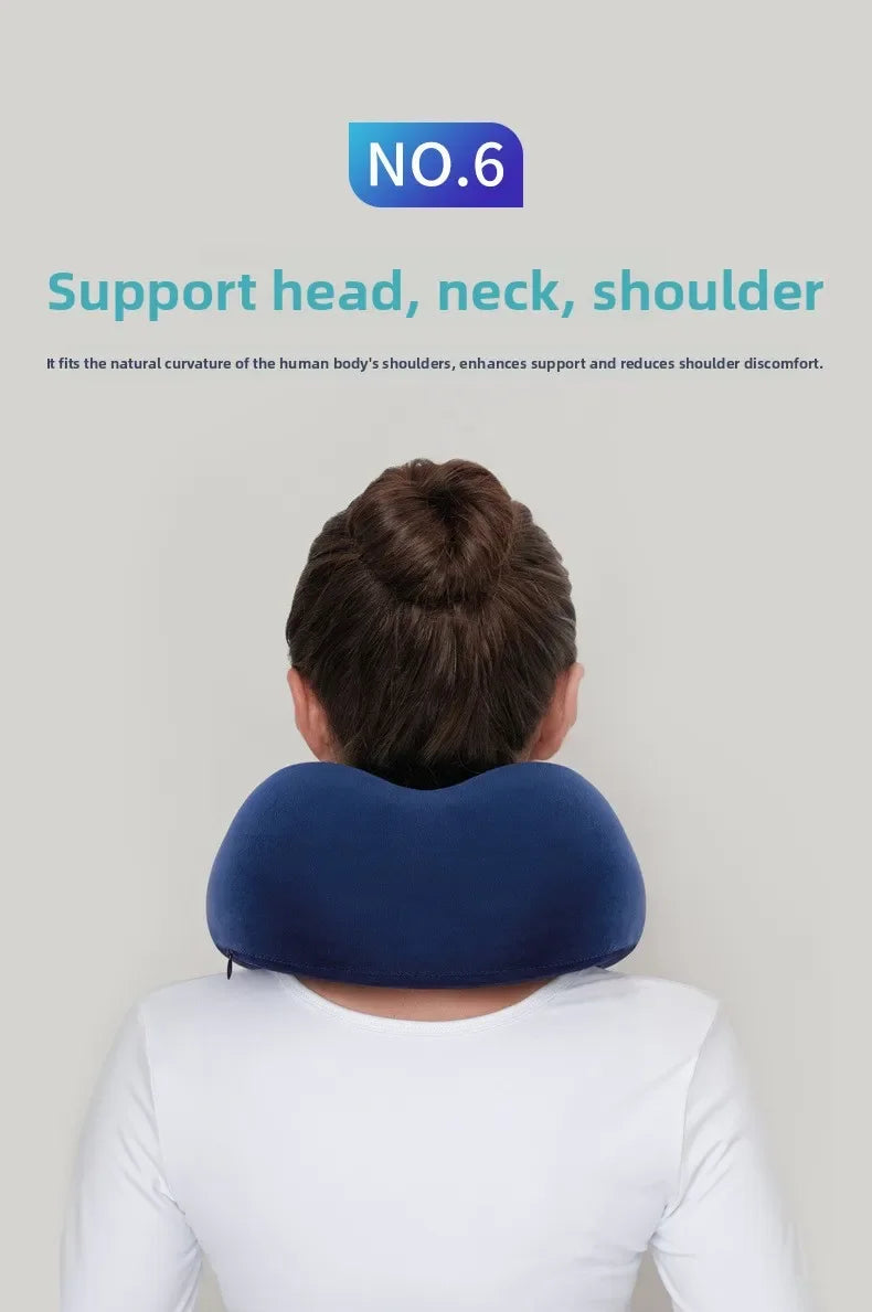 Almohada de Viaje en U de Espuma con Memoria para Cuello