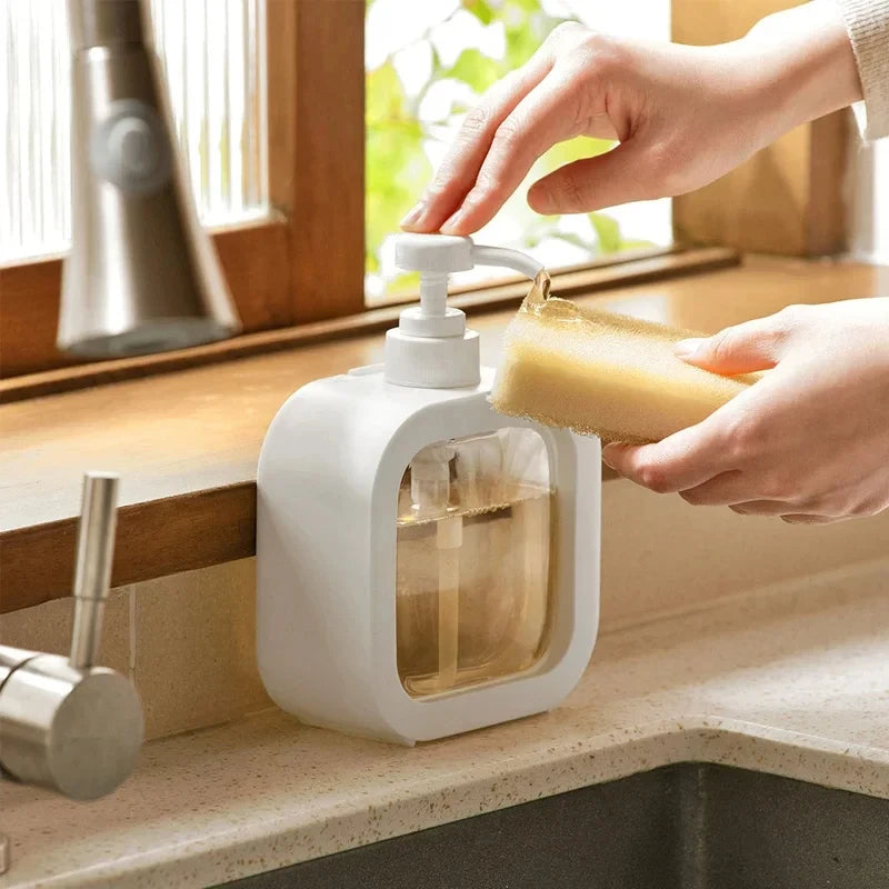 Dispensador de jabón líquido recargable con pico bombeador, 300/500 ml