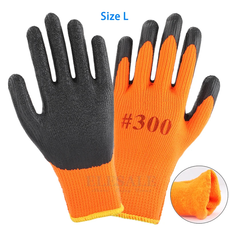 Guantes de jardinería y trabajo para clima frío con agarre de látex