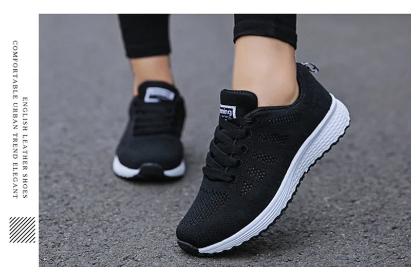 Zapatillas Deportivas de Mujer en Malla Transpirable y Liviana