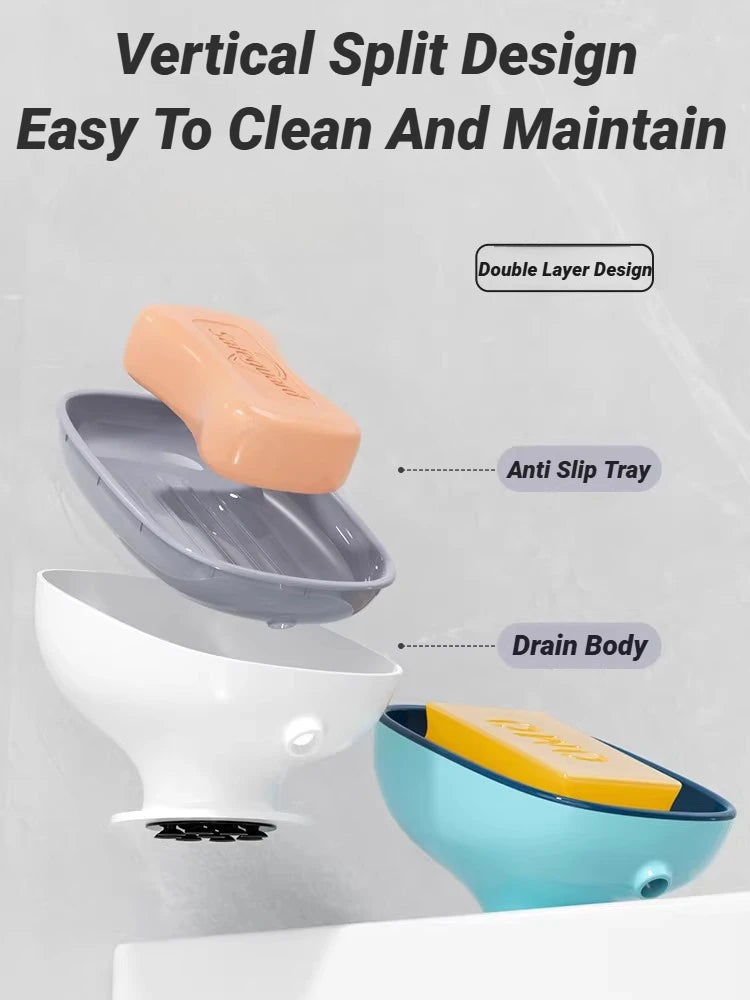Jabonera Autodrenante con Ventosa para Baño y Cocina