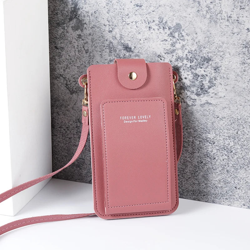 Bandolera cruzada para mujer con tarjetero para celular