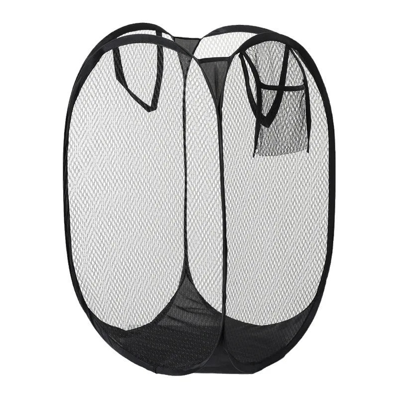 Canasto Plegable para Ropa Sucia con Funda de Malla