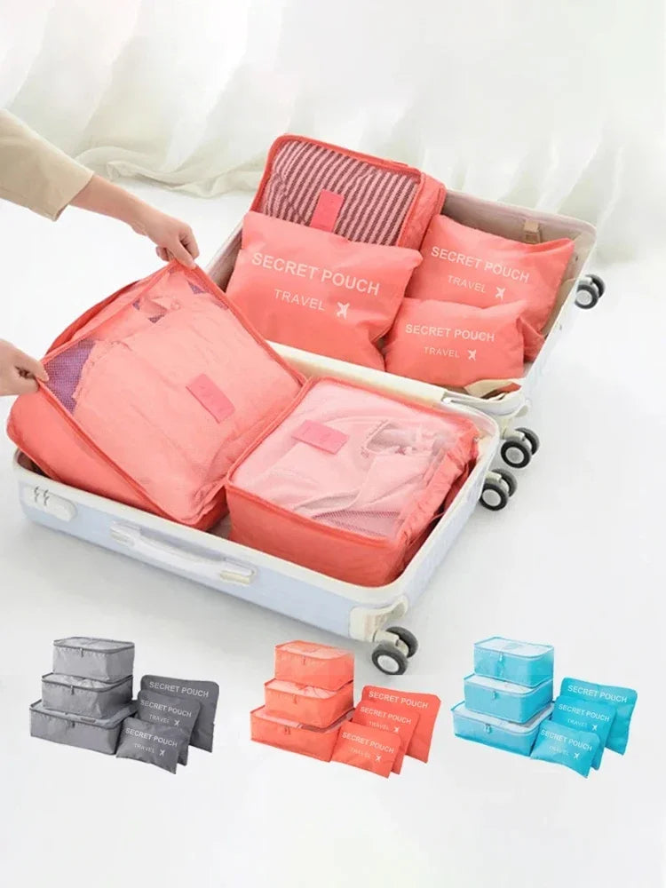 Set de 6 Organizadores de Valija para Ropa y Calzado