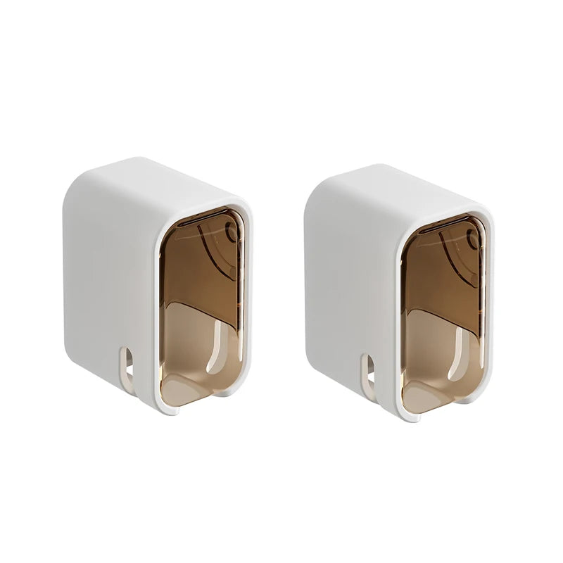 Portacepillos de Pared con Tapa Abatible Antipolvo