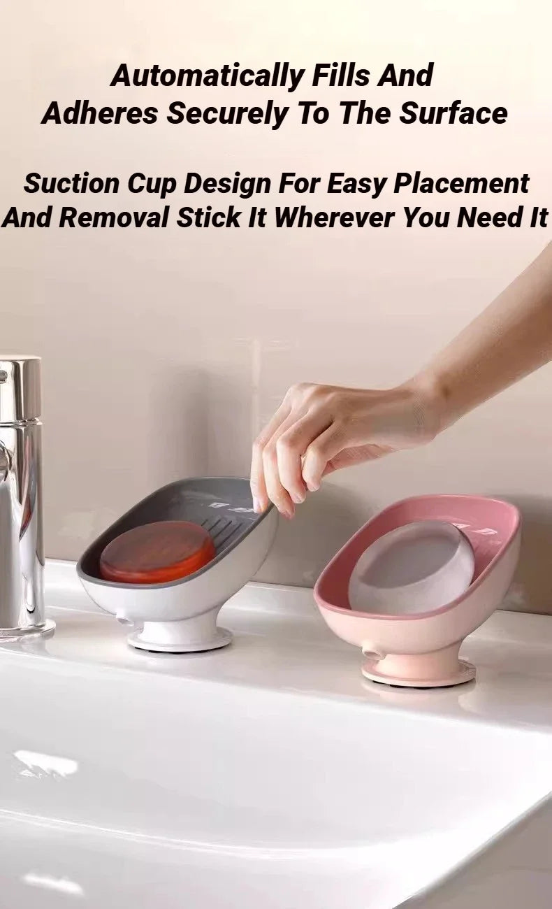 Jabonera Autodrenante con Ventosa para Baño y Cocina