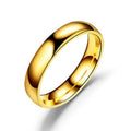 Anillo de acero inoxidable pulido en tonos dorado, rosa y negro