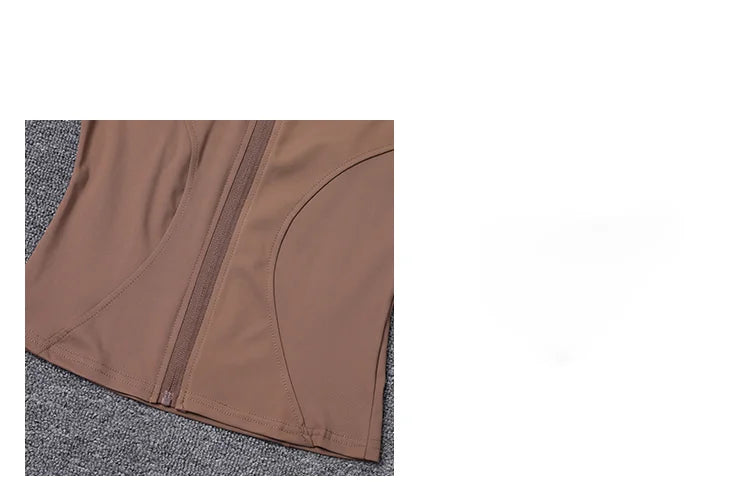 Campera deportiva de mujer para entrenamiento, manga larga con cierre
