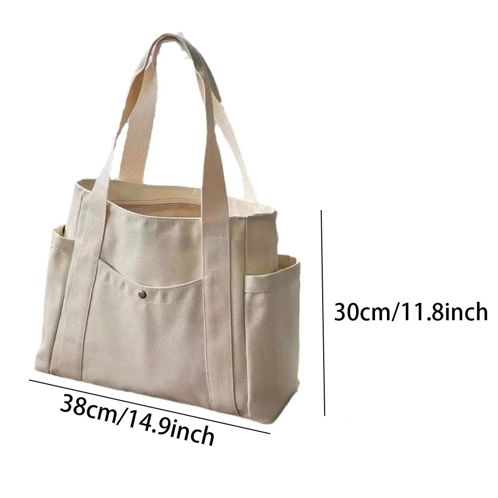 Bolso Bandolera de Lona Gran Capacidad para Oficina y Universidad