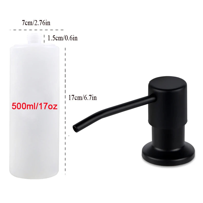 Dispenser de Jabón Líquido para Pileta de Cocina con Kit de Extensión