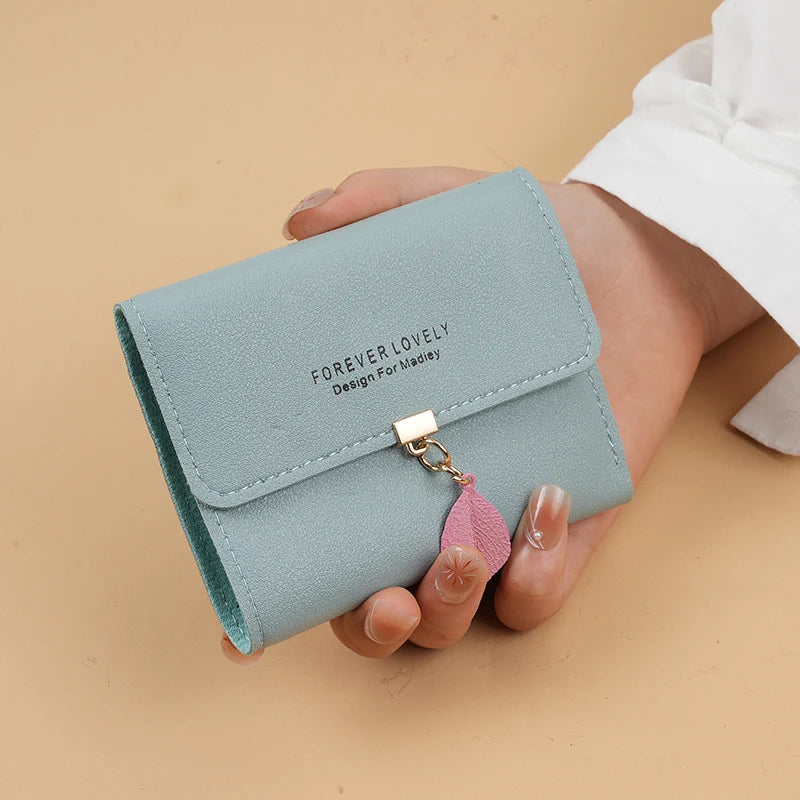 Billetera Trifold para Mujer con Monedero y Tarjetero Minimalista