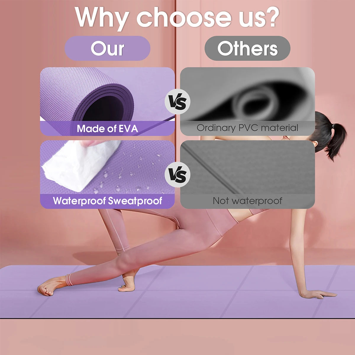 Mat de Yoga Plegable de EVA Ecológico para Pilates y Fitness