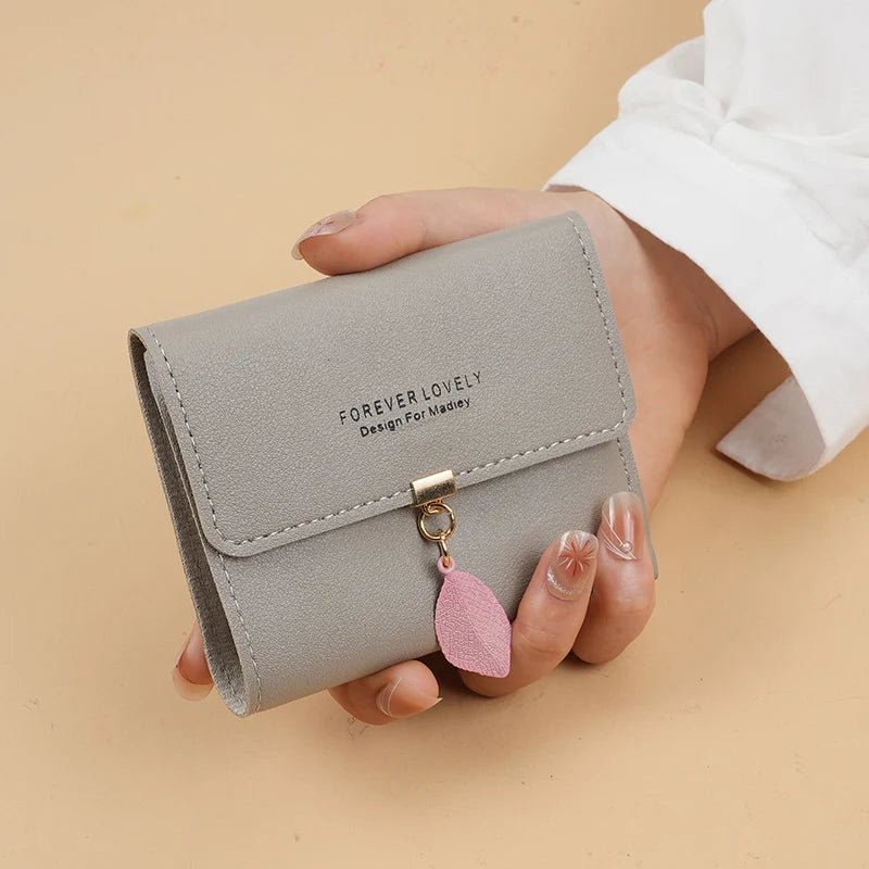 Billetera Trifold para Mujer con Monedero y Tarjetero Minimalista