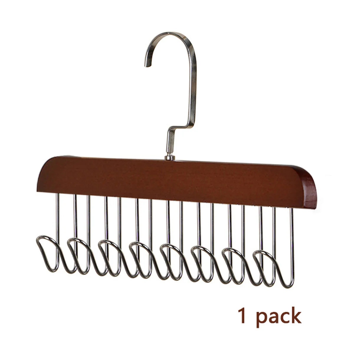 Percha de Madera Multifuncional con 8 Ganchos para Corpiños y Accesorios