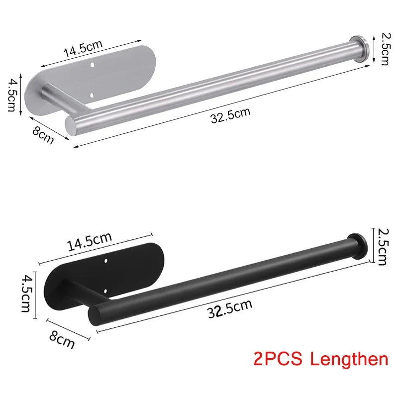Portarrollos de Pared Autoadhesivo de Acero Inoxidable para Cocina y Baño