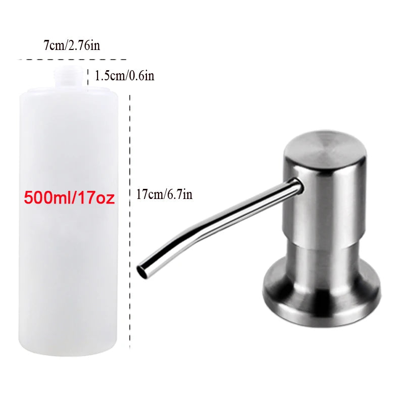 Dispenser de Jabón Líquido para Pileta de Cocina con Kit de Extensión