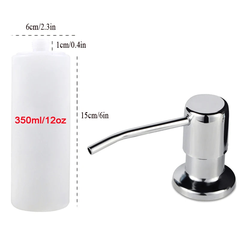 Dispenser de Jabón Líquido para Pileta de Cocina con Kit de Extensión