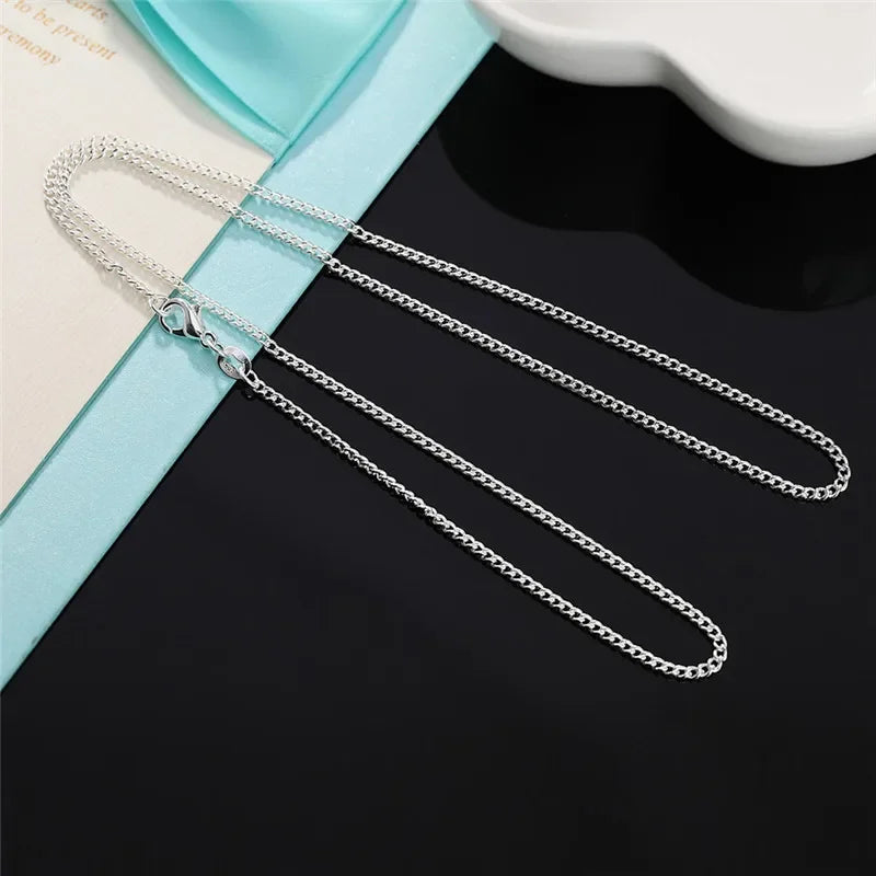 Cadena de plata 925 de 2 mm en largos de 40 a 75 cm
