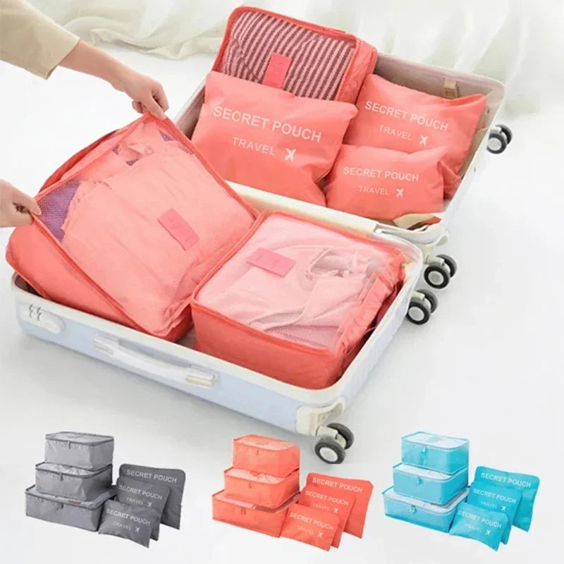 Set de 6 Organizadores de Valija para Ropa y Calzado